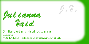 julianna haid business card